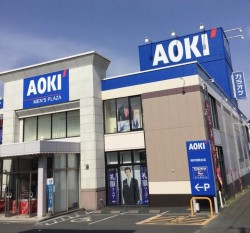 AOKI 横浜港南台店  看板塗装  外壁塗装